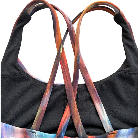 Lululemon Energy Bra Chroma Fusion Multi Print 6 Athletic Sports Top - Picture 4 of 8